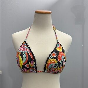 Luli Fama Multicolor Floral Bikini Top